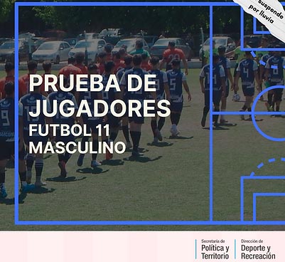 Prueba de jugadores FUTBOL 11 MASCULINO